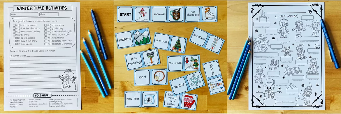 Bild in der Beschreibung des Unterrichtsmaterials WINTER - MEGA BUNDLE (for English lessons) von MyTeachingFactory #3