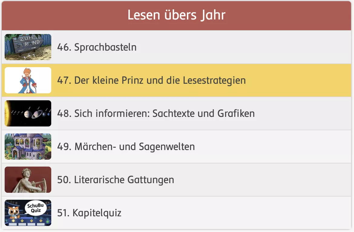 Bild in der Beschreibung des Unterrichtsmaterials Sprachbasteln, Reime und Assoziation (interaktiv) von SchuBu.digitaleSchulbücher #1