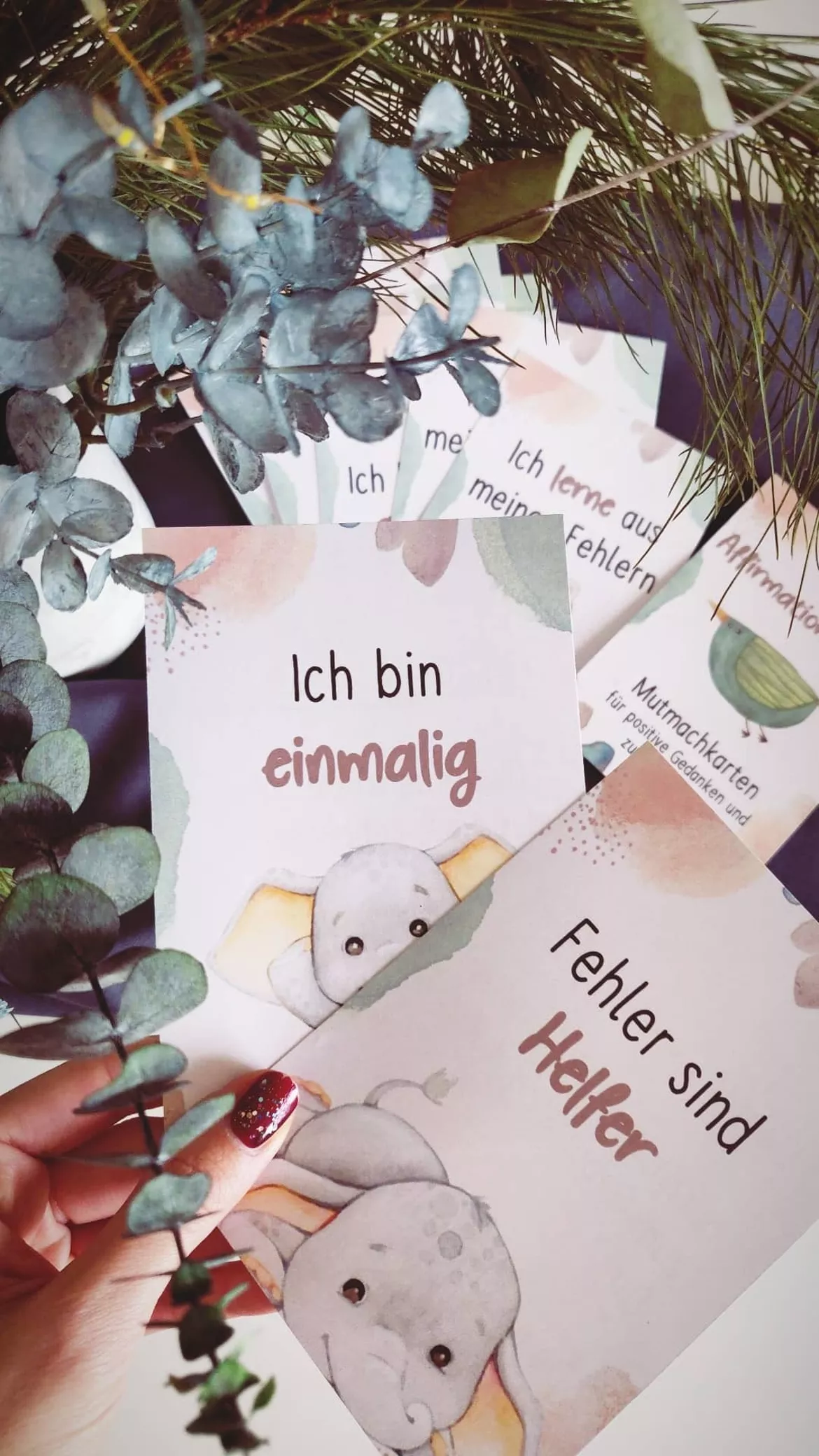 Bild in der Beschreibung des Unterrichtsmaterials Affirmationskarten zum Geburtstag | Mutmachkarten von Papillionis #1