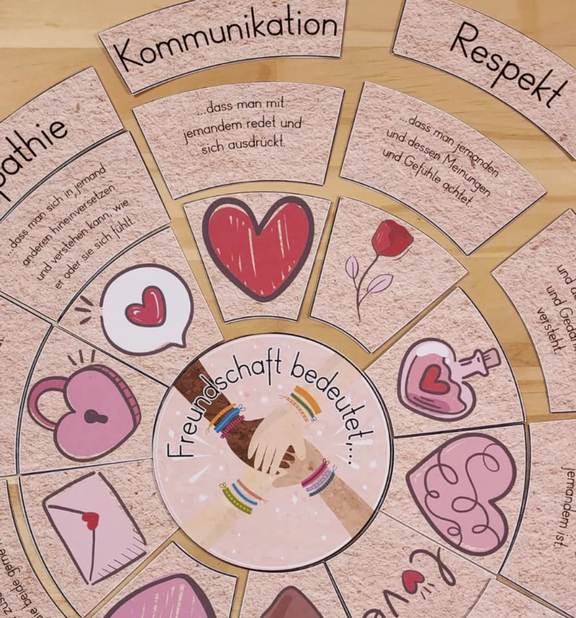 Bild in der Beschreibung des Unterrichtsmaterials Lese-Legekreis: Werte der Freundschaft von kreativ lernen #2