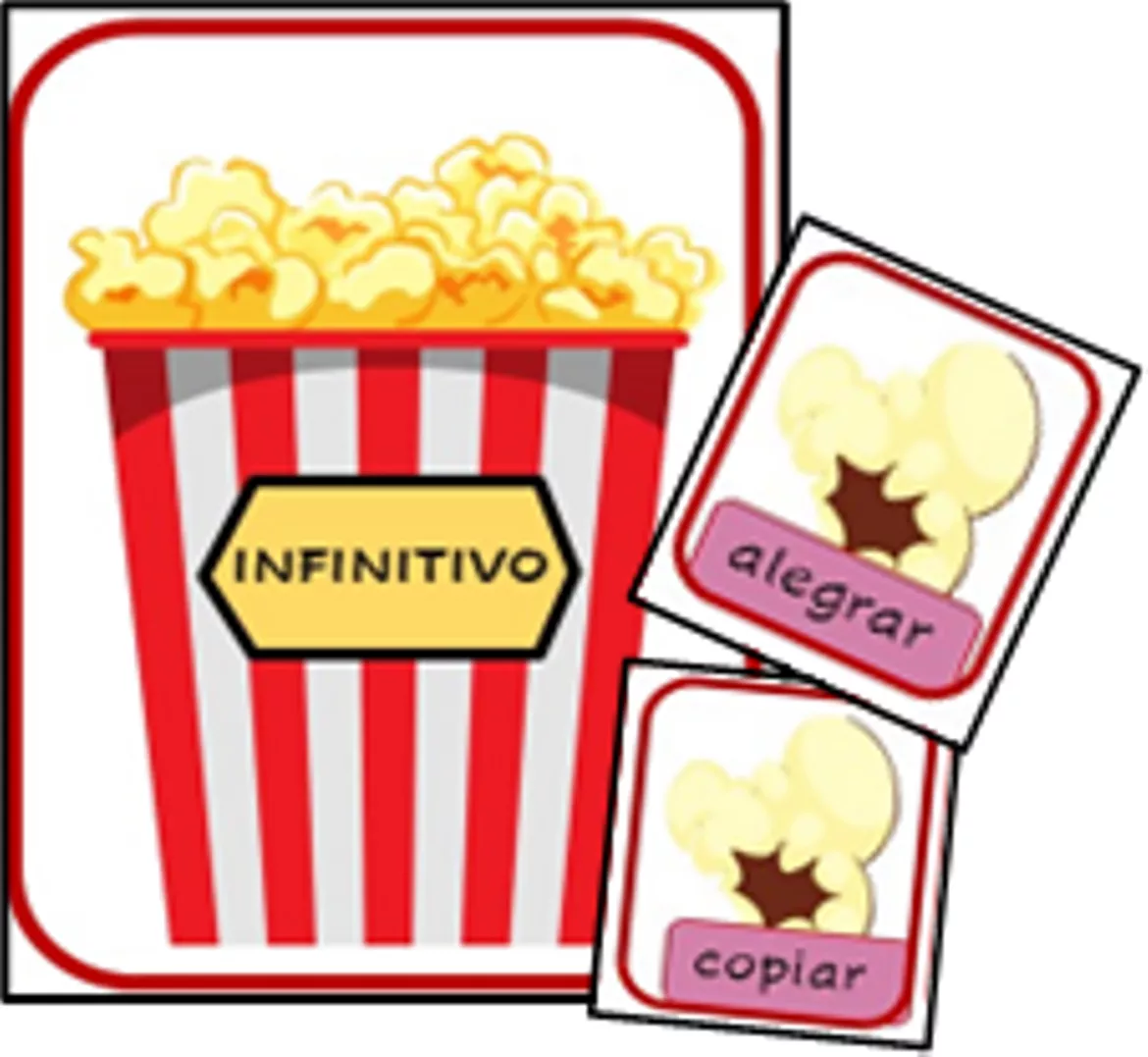 Bild in der Beschreibung des Unterrichtsmaterials LOS VERBOS POP CORN von MI LÁPIZ LILA #3