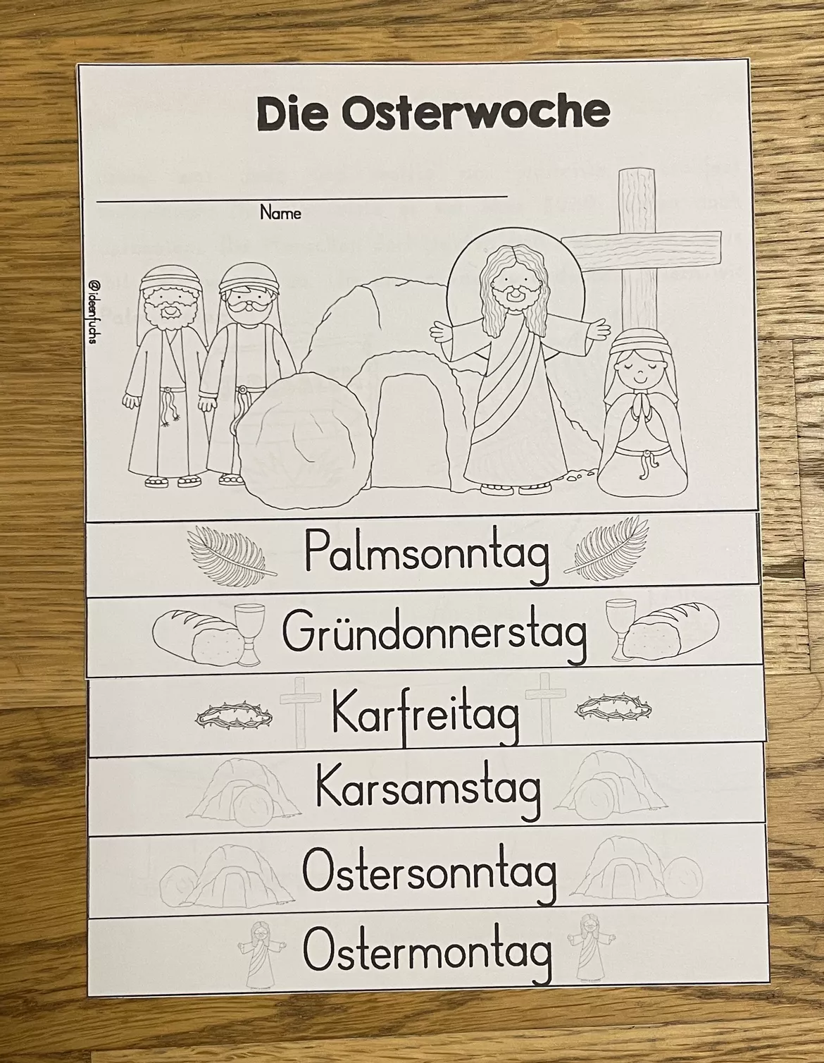 Bild in der Beschreibung des Unterrichtsmaterials Karwoche Flipbook von ideenfuchs #1