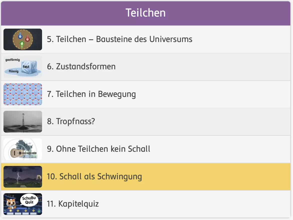 Bild in der Beschreibung des Unterrichtsmaterials Schall als Schwingung (interaktiv) von SchuBu.digitaleSchulbücher #1