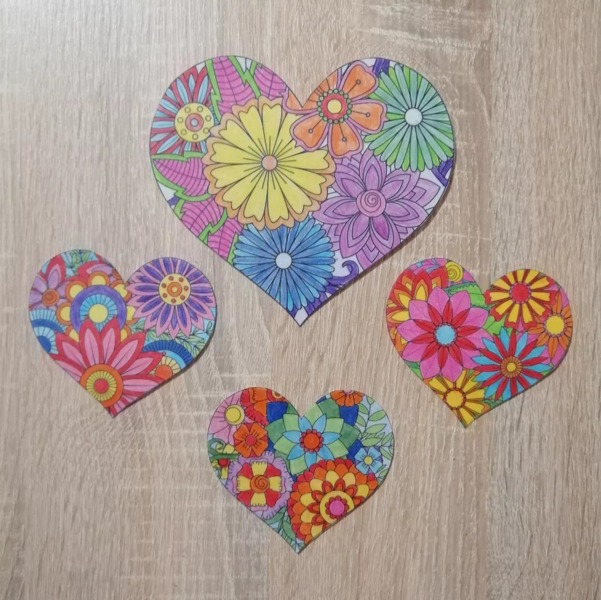 Bild in der Beschreibung des Unterrichtsmaterials Muttertag Vatertag Blumenherzen von Abenteuer Grundschule #2
