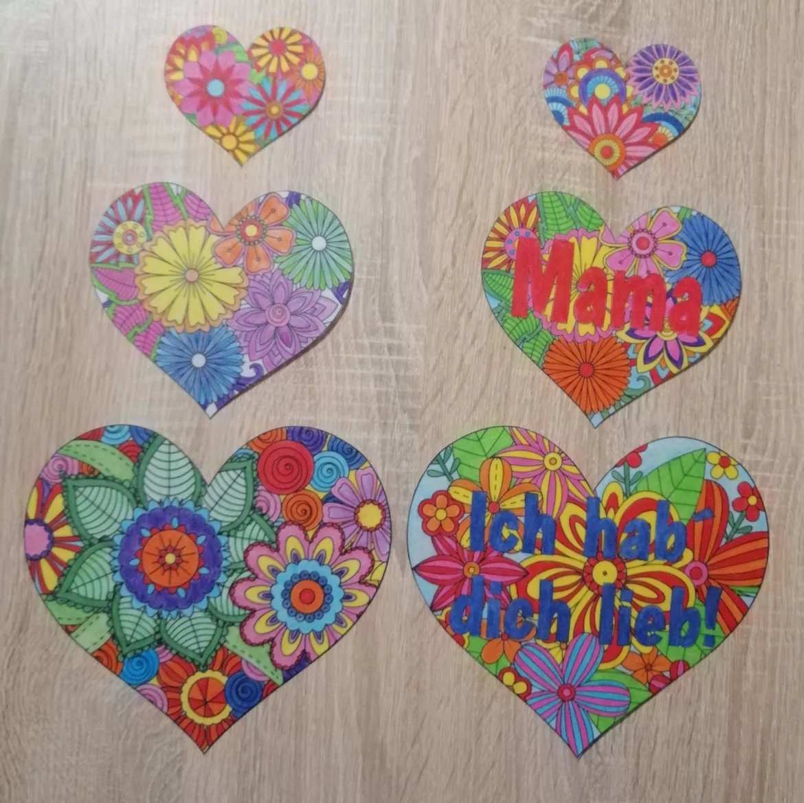 Bild in der Beschreibung des Unterrichtsmaterials Muttertag Vatertag Blumenherzen von Abenteuer Grundschule #3