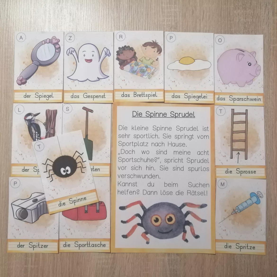 Bild in der Beschreibung des Unterrichtsmaterials Schreibspaziergang Buchstabeneinführung Sp von Abenteuer Grundschule #1