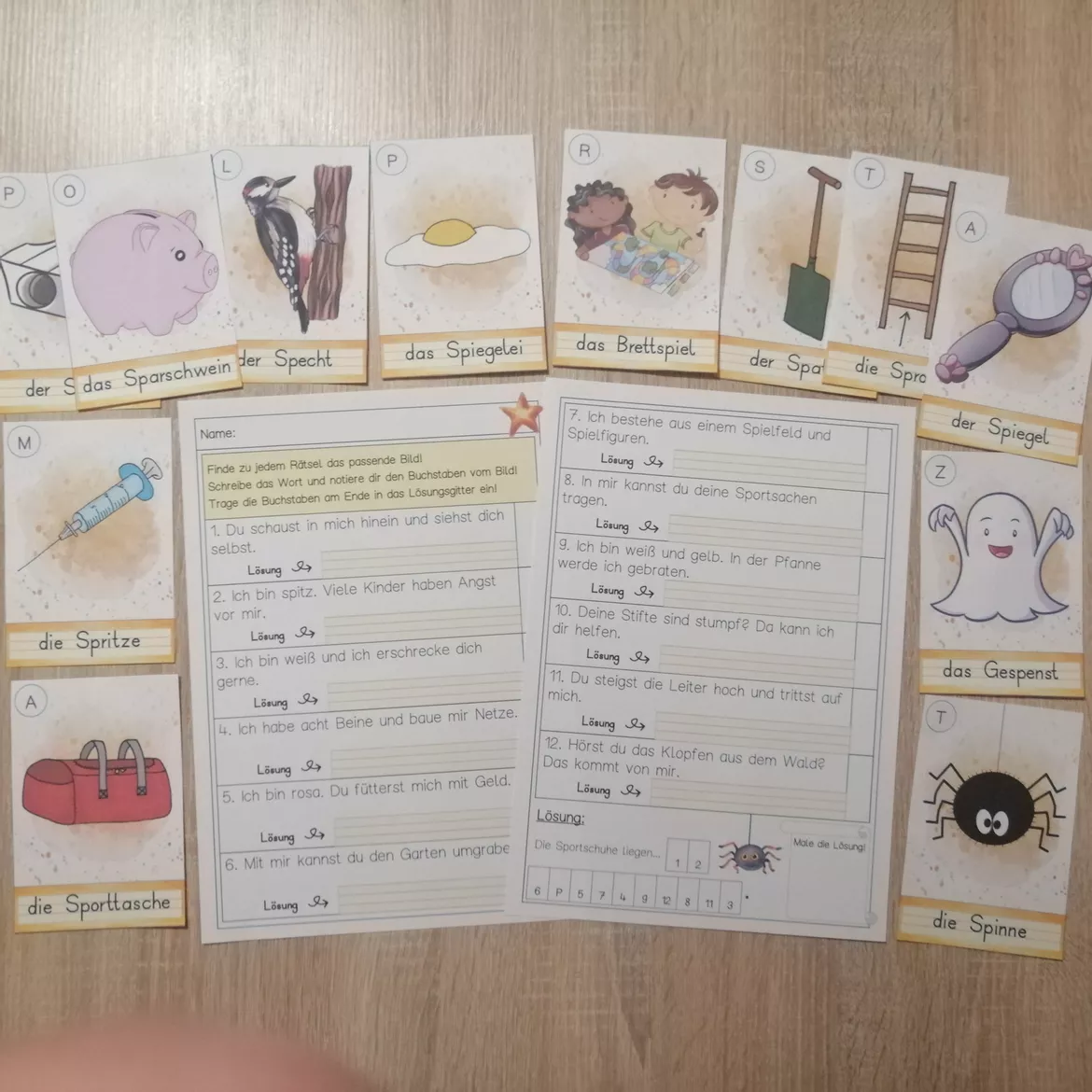 Bild in der Beschreibung des Unterrichtsmaterials Schreibspaziergang Buchstabeneinführung Sp von Abenteuer Grundschule #2