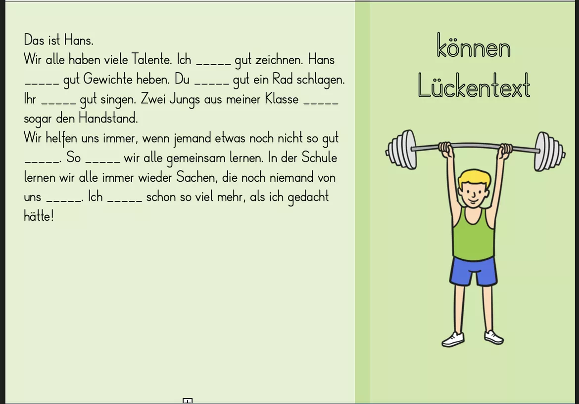 Bild in der Beschreibung des Unterrichtsmaterials Die häufigsten Verben illustriert - Texte und Lückentexte von Miss March #1