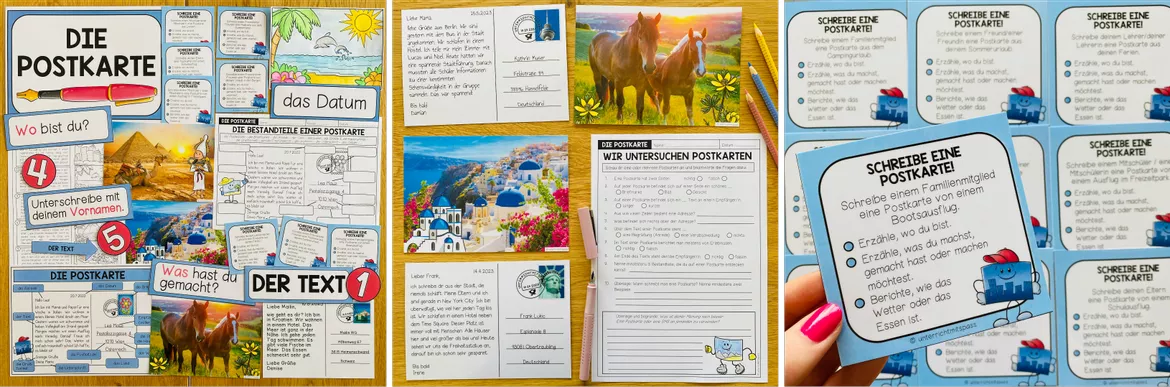Bild in der Beschreibung des Unterrichtsmaterials Postkarte schreiben Klasse 4, 5, Aufbau, Schreibanlässe, Arbeitsblätter, Schreibvorlagen | Lernwerkstatt Deutsch von Unterrichtmitspass #3