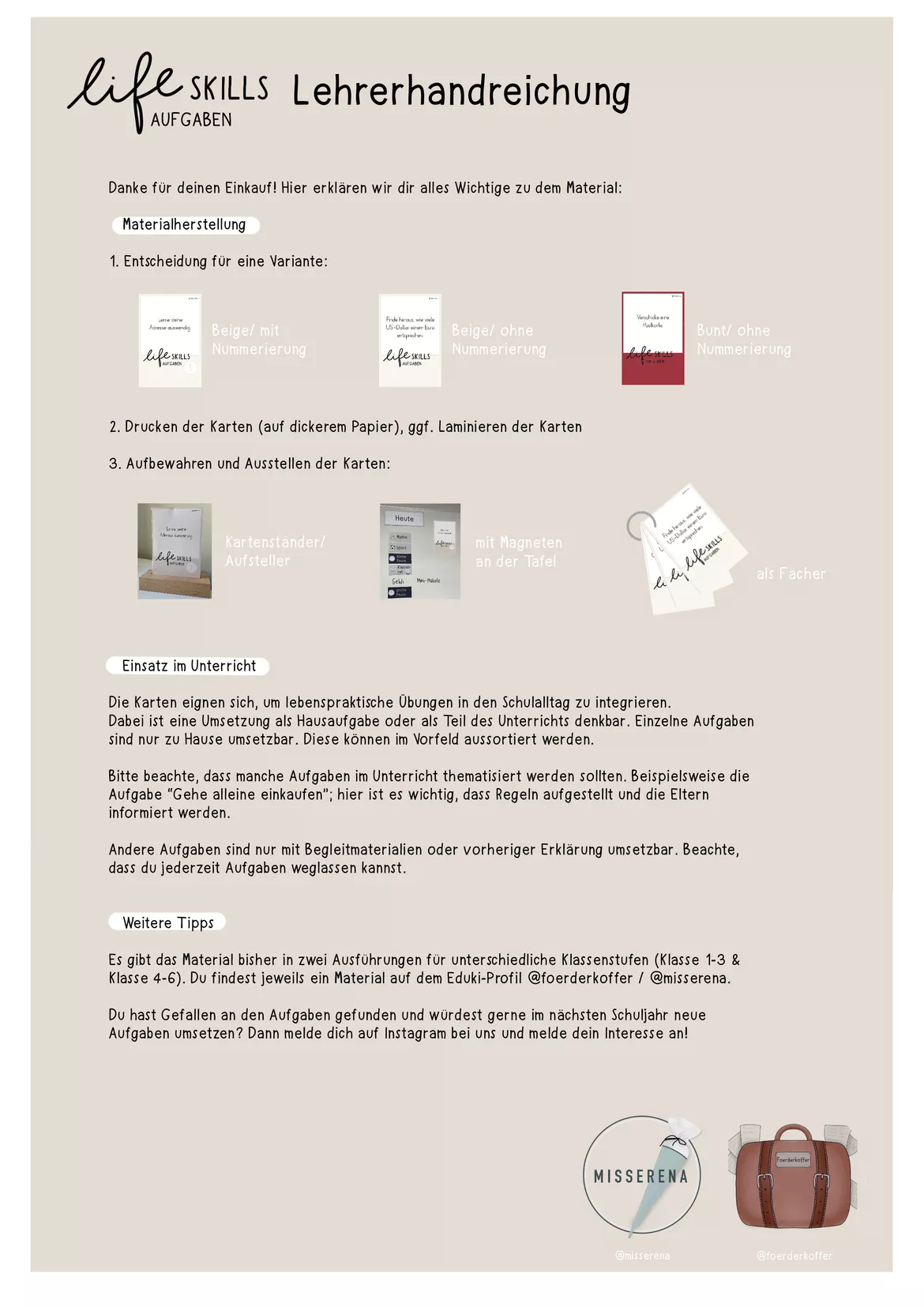 Bild in der Beschreibung des Unterrichtsmaterials LifeSkills Aufgaben Klasse 1-3 von Foerderkoffer #1