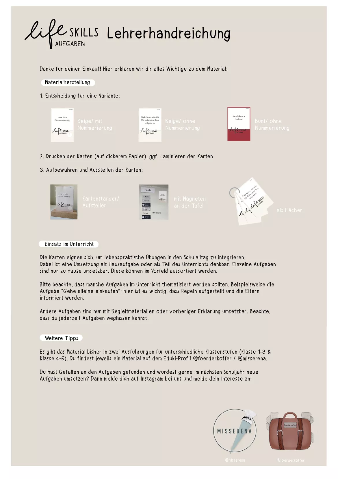 Bild in der Beschreibung des Unterrichtsmaterials Life Skills Activities - englische Version von misserena #1