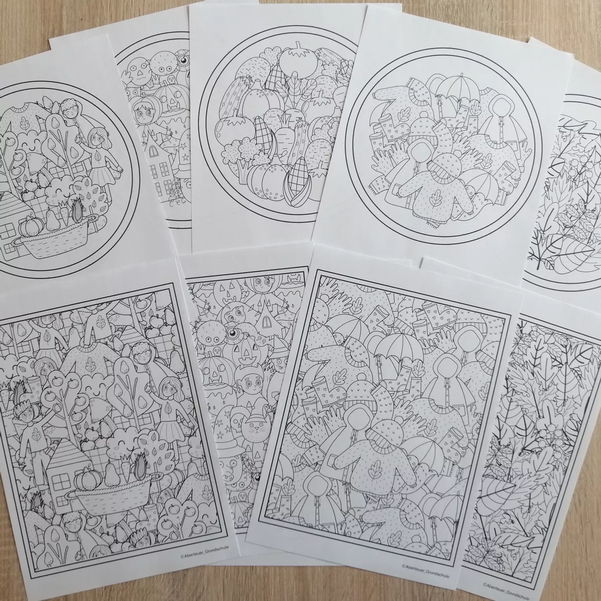 Bild in der Beschreibung des Unterrichtsmaterials Herbst - Mandalas / Ausmalbilder / Malvorlagen von Abenteuer Grundschule #1