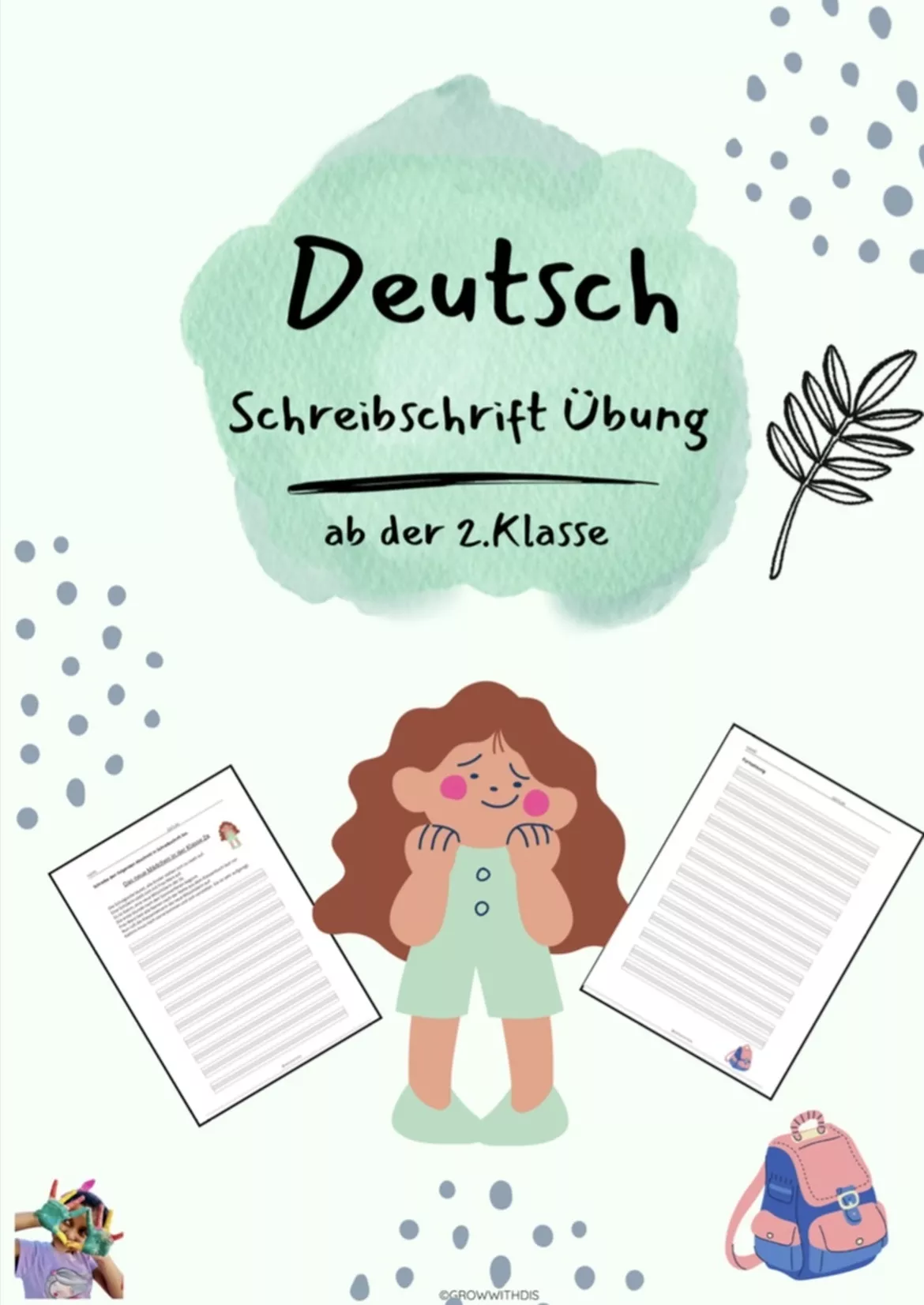 Bild in der Beschreibung des Unterrichtsmaterials Schreibschrift Übung ab Klasse 2✍🏼 von GrowWithDiS #1