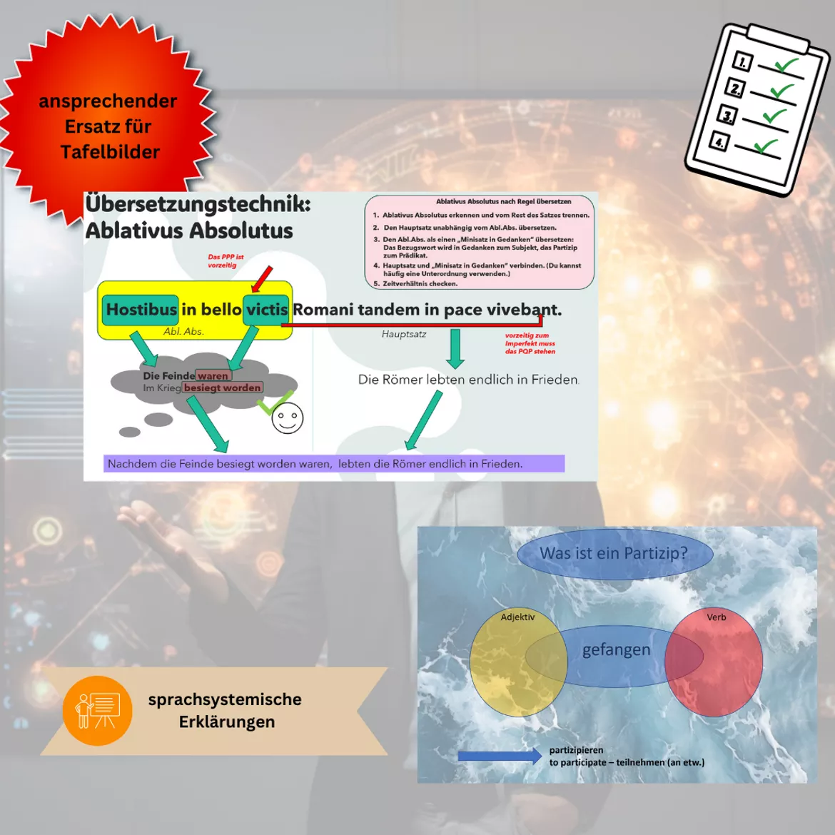 Bild in der Beschreibung des Unterrichtsmaterials Ablativus Absolutus (Abl.Abs.) Einführung - Powerpoint von RepetitioDigitalis #1