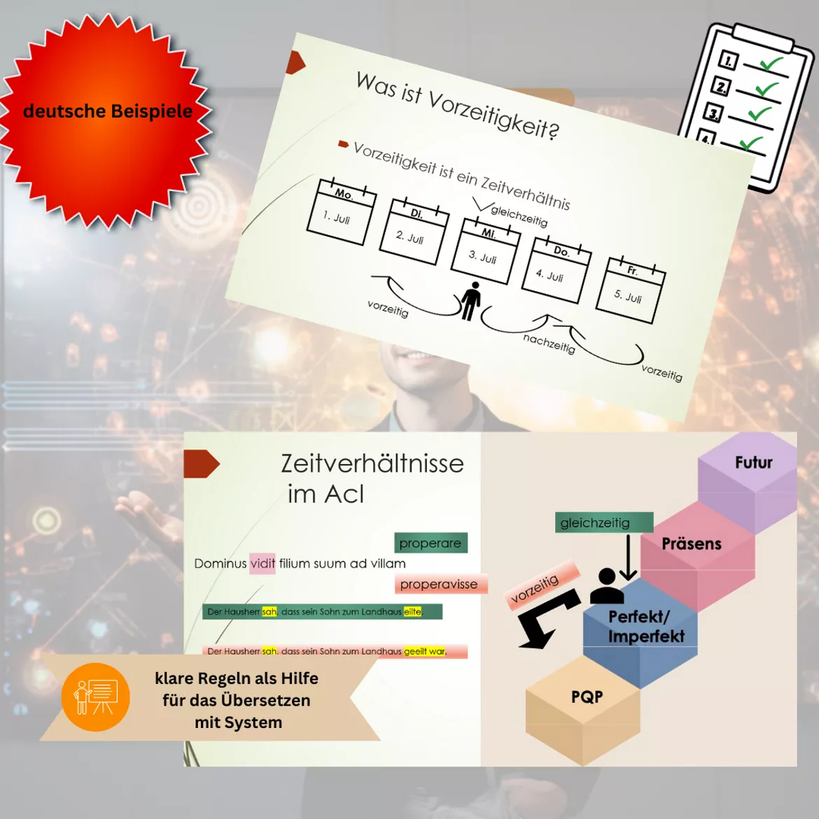 Bild in der Beschreibung des Unterrichtsmaterials Powerpoints für die Grammatikeinführung (Materialpaket) von RepetitioDigitalis #5
