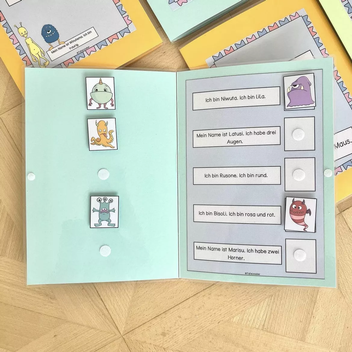Bild in der Beschreibung des Unterrichtsmaterials Klettmappen Erstlesen - Lesen Klasse 1/2 von Tafelzauber #2