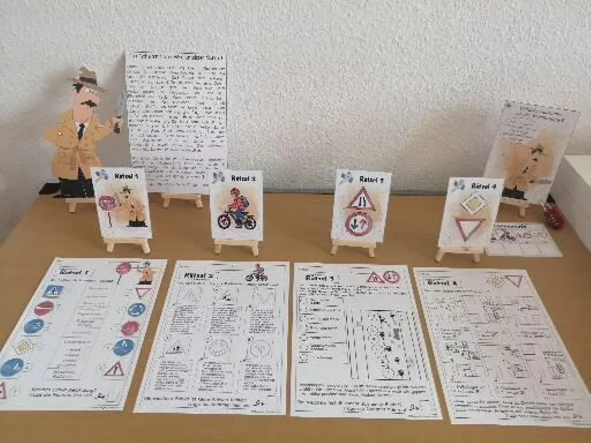 Bild in der Beschreibung des Unterrichtsmaterials Escape Room Verkehrserziehung Kommissar Carl Clever von Abenteuer Grundschule #1