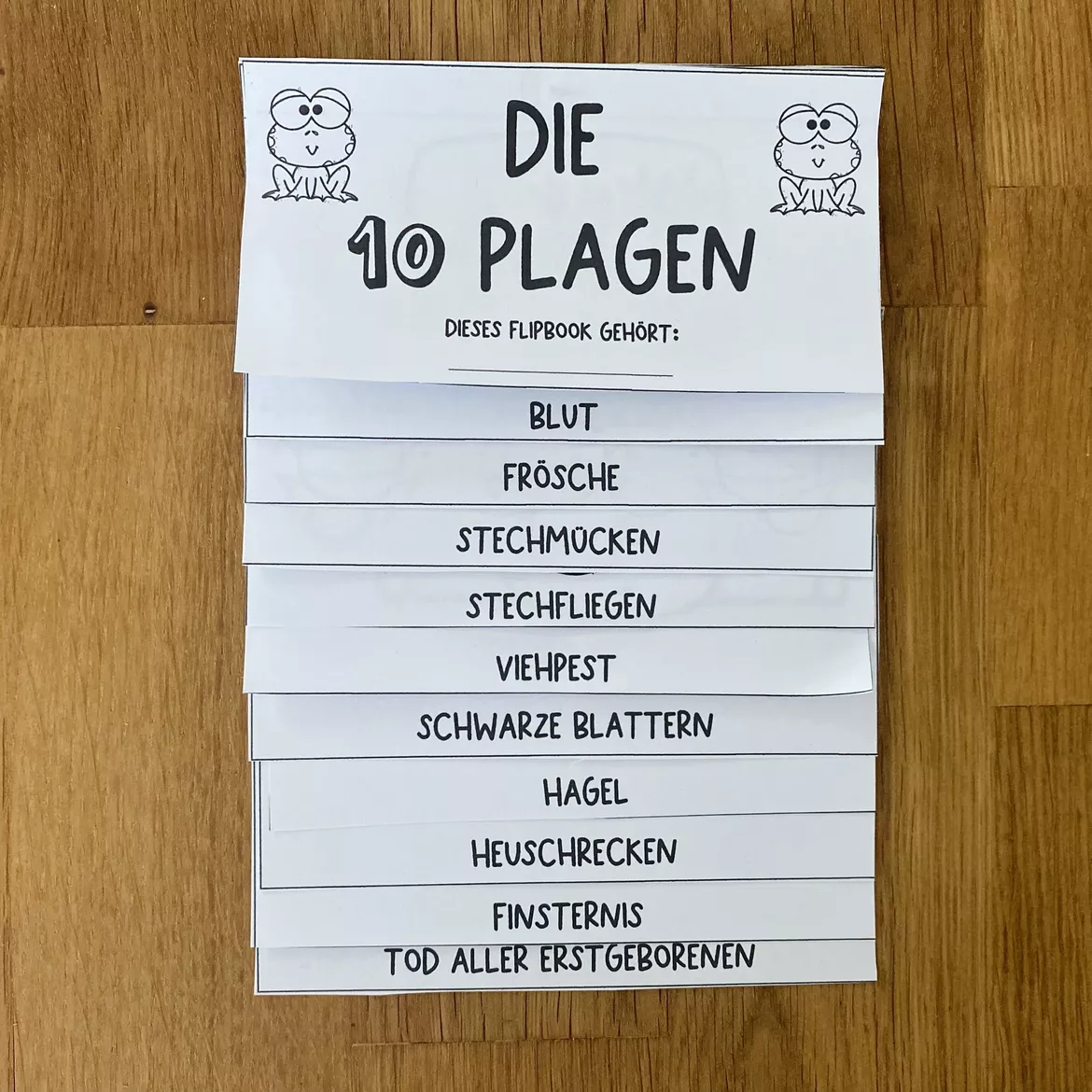 Bild in der Beschreibung des Unterrichtsmaterials Die 10 Plagen - Flipbook für den Religionsunterricht von Grundschulimpulse #1