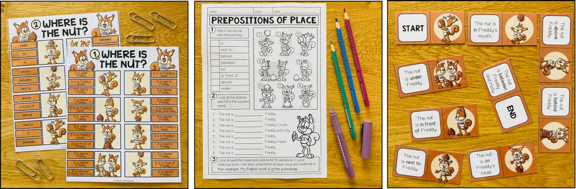 Bild in der Beschreibung des Unterrichtsmaterials PREPOSITIONS OF PLACE - Materialpaket von Unterrichtmitspass #3