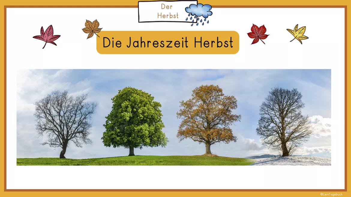 Bild in der Beschreibung des Unterrichtsmaterials Digitale Tafel: Sachtext, Tafelbilder, der Herbst. Deutsch, Sachunterricht, Klasse 1, Klasse 2, Klasse 3 und 4 von LernTagebuch #1