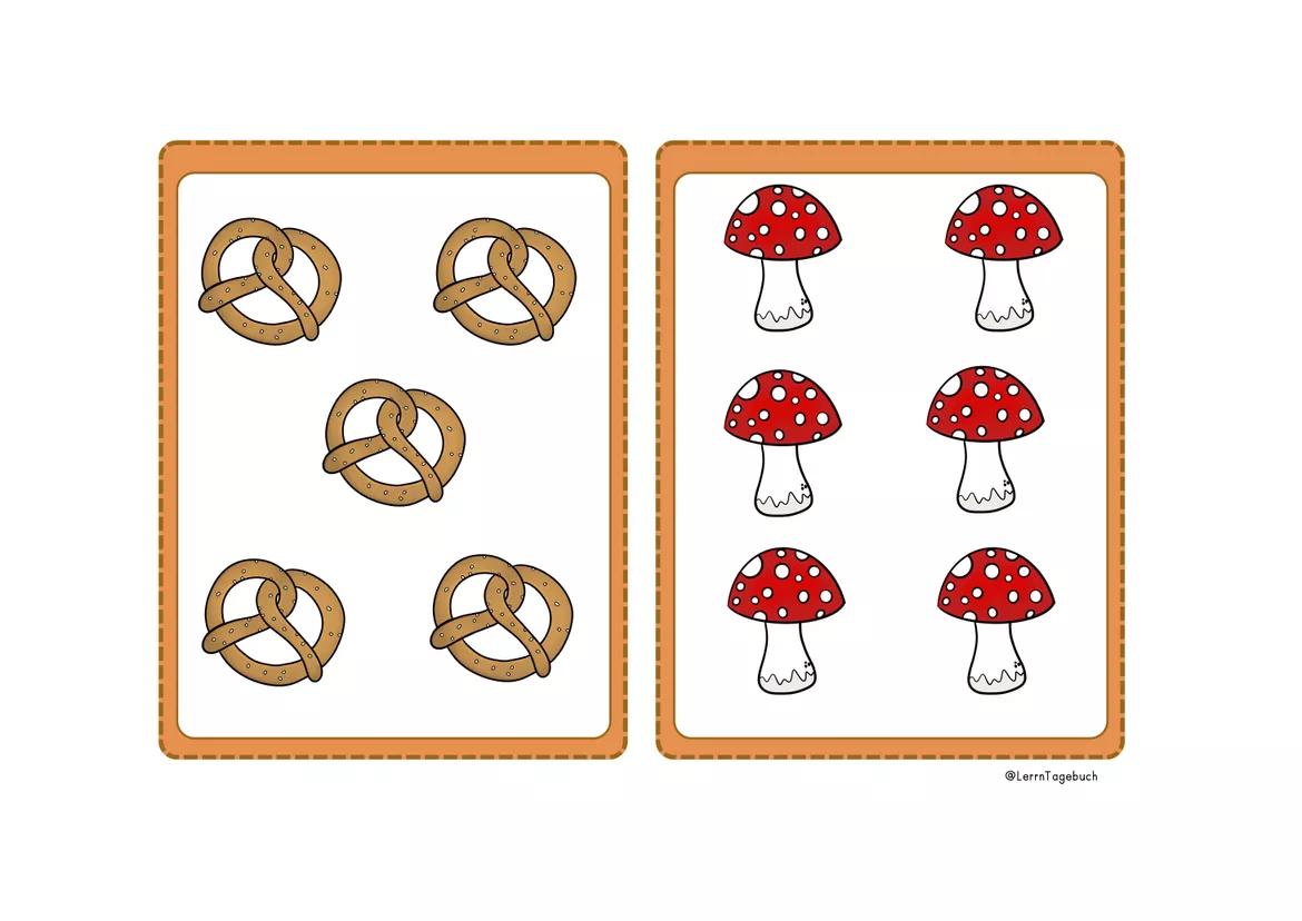 Bild in der Beschreibung des Unterrichtsmaterials Zahlenspaziergang Herbst, Mathe Zahlen, erstes Rechnen 1.Klasse, Vorschule von LernTagebuch #1