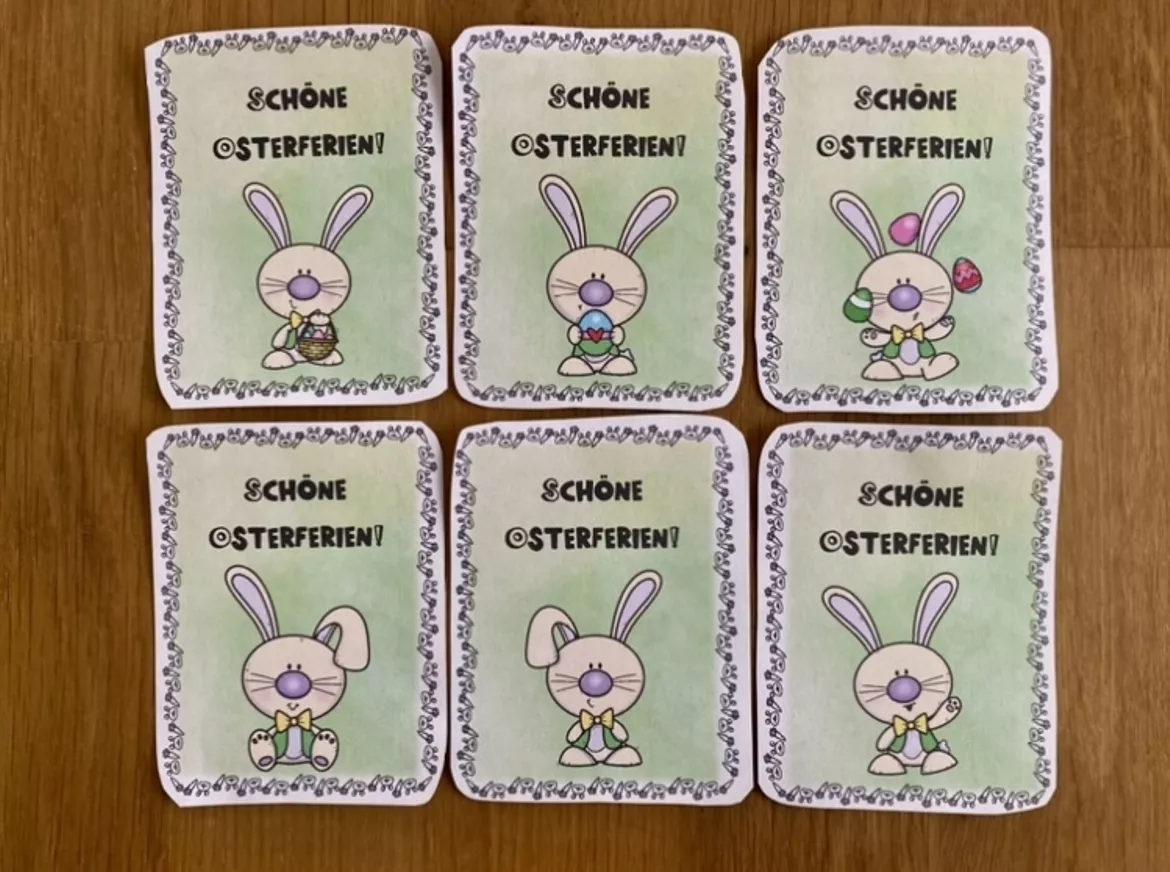 Bild in der Beschreibung des Unterrichtsmaterials FREEBIE: Grußkarten Osterferien von Grundschulimpulse #1
