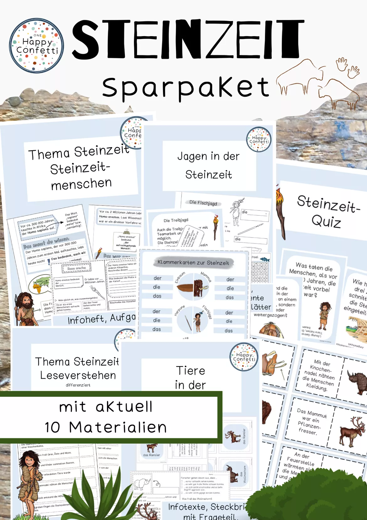 Bild in der Beschreibung des Unterrichtsmaterials Dinosaurier Quiz von One Happy Confetti #1