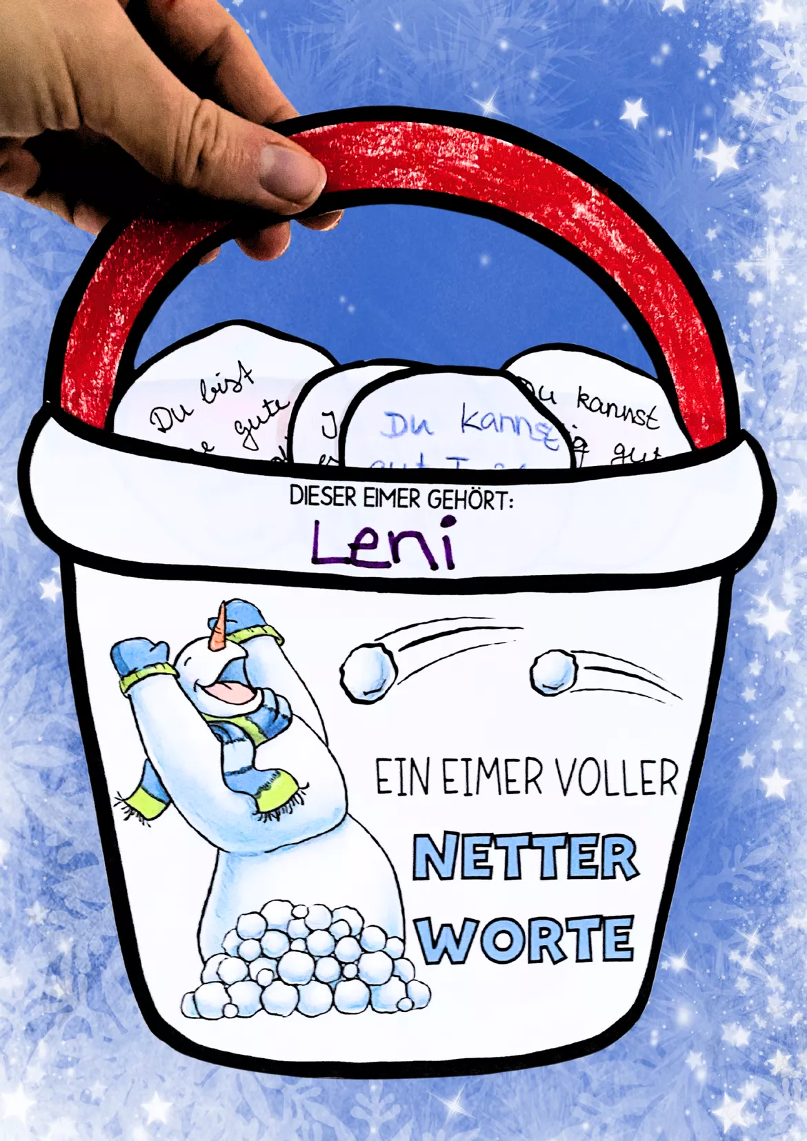 Bild in der Beschreibung des Unterrichtsmaterials Schneeballschlacht mit netten Worten - soziales Lernen Grundschule von Connect2Calm (elesana) #1