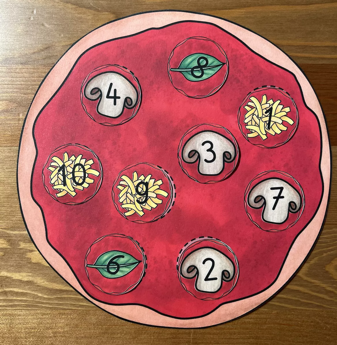 Bild in der Beschreibung des Unterrichtsmaterials Plus/ Minus ZR 20 mit ZÜ: Mathe Pizzen (Klasse 1) von Grundschul.reich #3