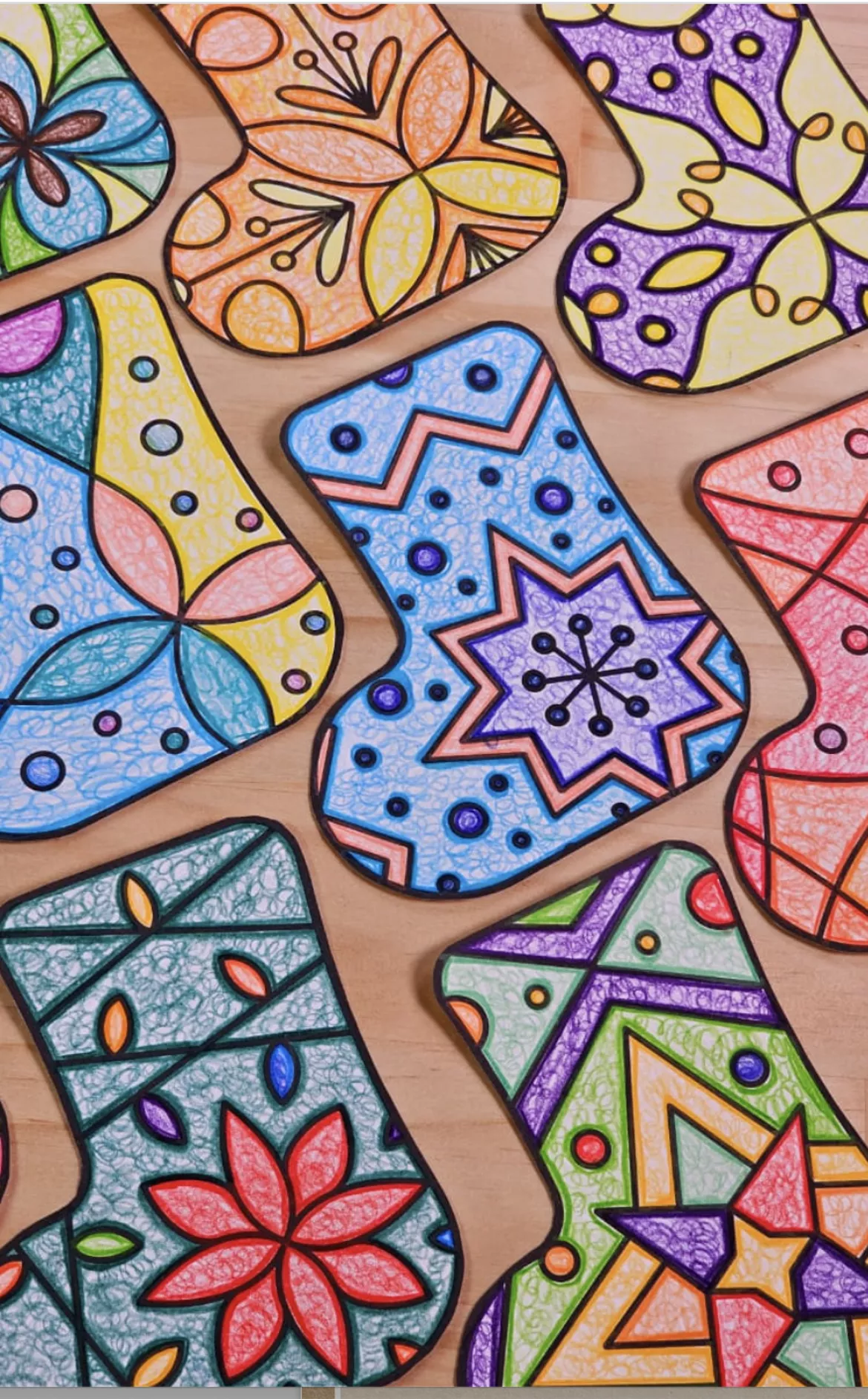 Bild in der Beschreibung des Unterrichtsmaterials Nikolaus oder Weihnachtsdeko Stiefel Mandala #rabattestattrute von kreativ lernen #1