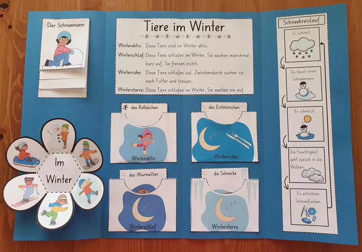 Bild in der Beschreibung des Unterrichtsmaterials Lapbook für den Kindergarten: Winter von Lernzaubern #1
