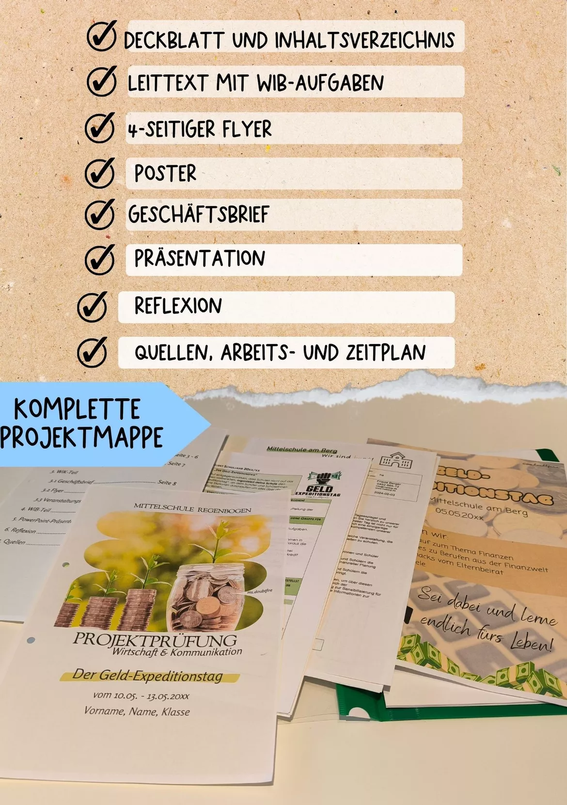 Bild in der Beschreibung des Unterrichtsmaterials Projektprüfung: komplett ausgearbeitete Projektmappe Beispiel von ms.doubtfire #1