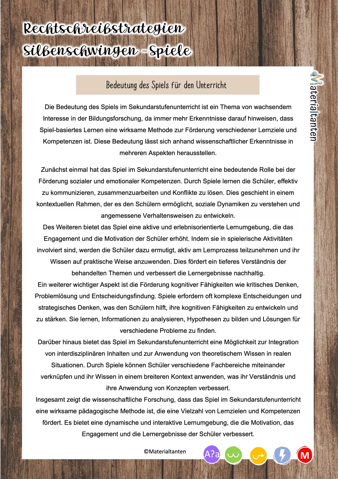 Bild in der Beschreibung des Unterrichtsmaterials RS-Strategie: Silben - Spiele von Materialtanten #1