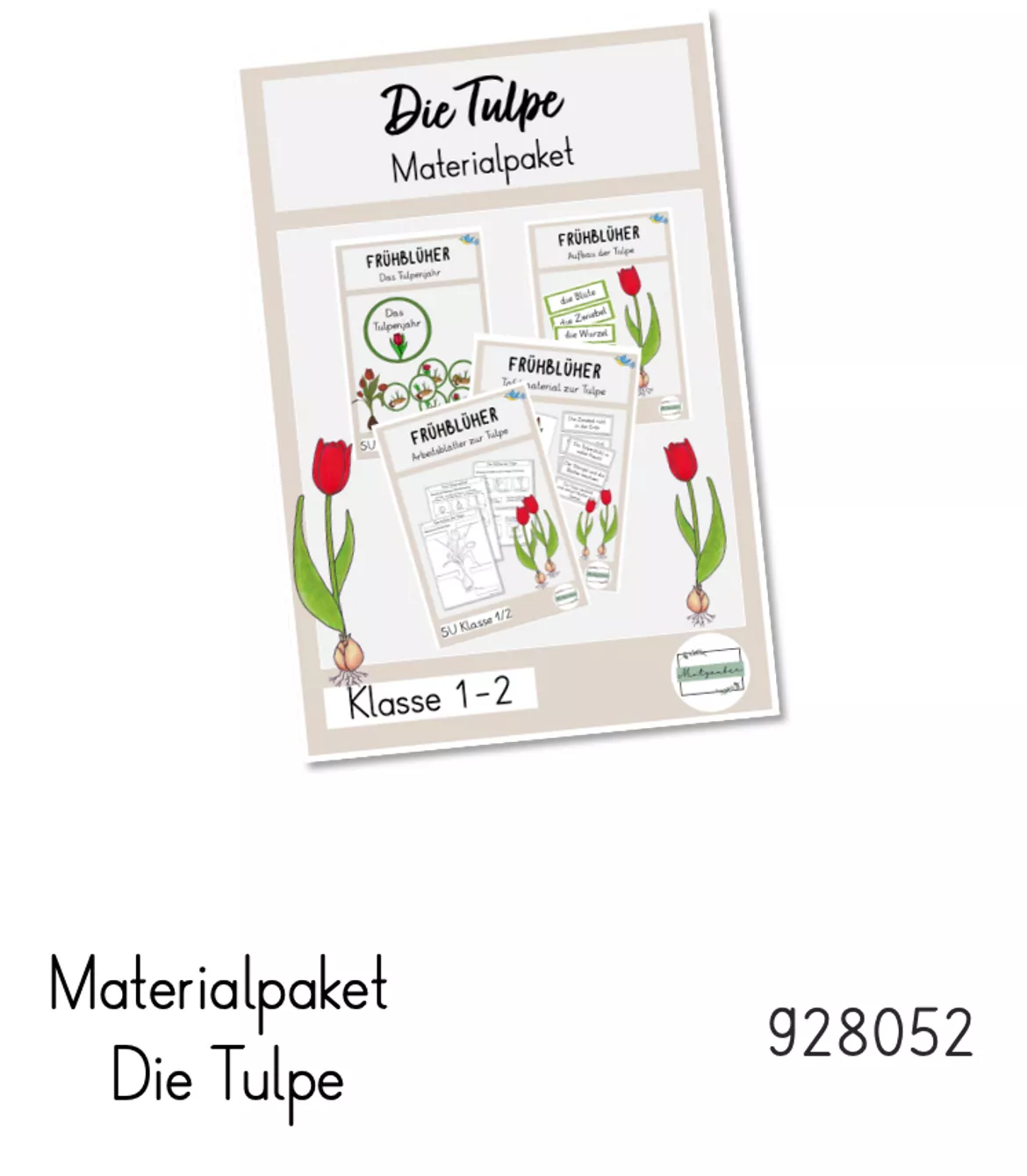Bild in der Beschreibung des Unterrichtsmaterials Leporello Freebie Frühblüher Frühling von Mintzauber #1