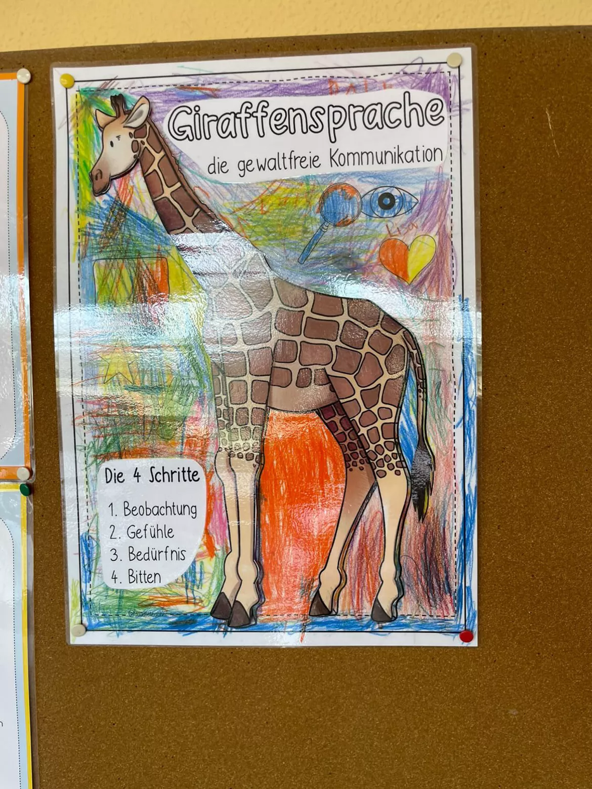 Bild in der Beschreibung des Unterrichtsmaterials Giraffensprache Poster & Ausmalbild GfK von Doodleteacher #1