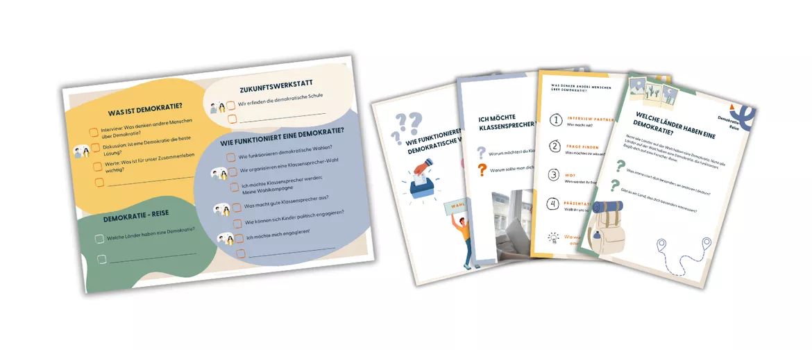 Bild in der Beschreibung des Unterrichtsmaterials Demokratie Projekt (Klasse 5-6) | Unterrichtsmaterial und Praxisanleitung von Lehrerglück #1