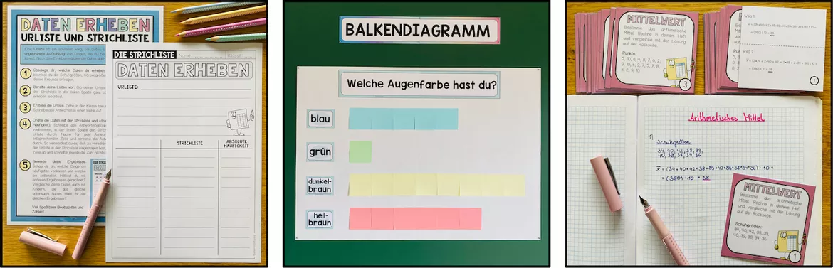 Bild in der Beschreibung des Unterrichtsmaterials Diagramme Klasse 4, 5 – Daten, Diagramme, Säulendiagramm, Balkendiagramm, Kreisdiagramm, Diagramme lesen und erstellen, Daten auswerten | Materialpaket von Unterrichtmitspass #4