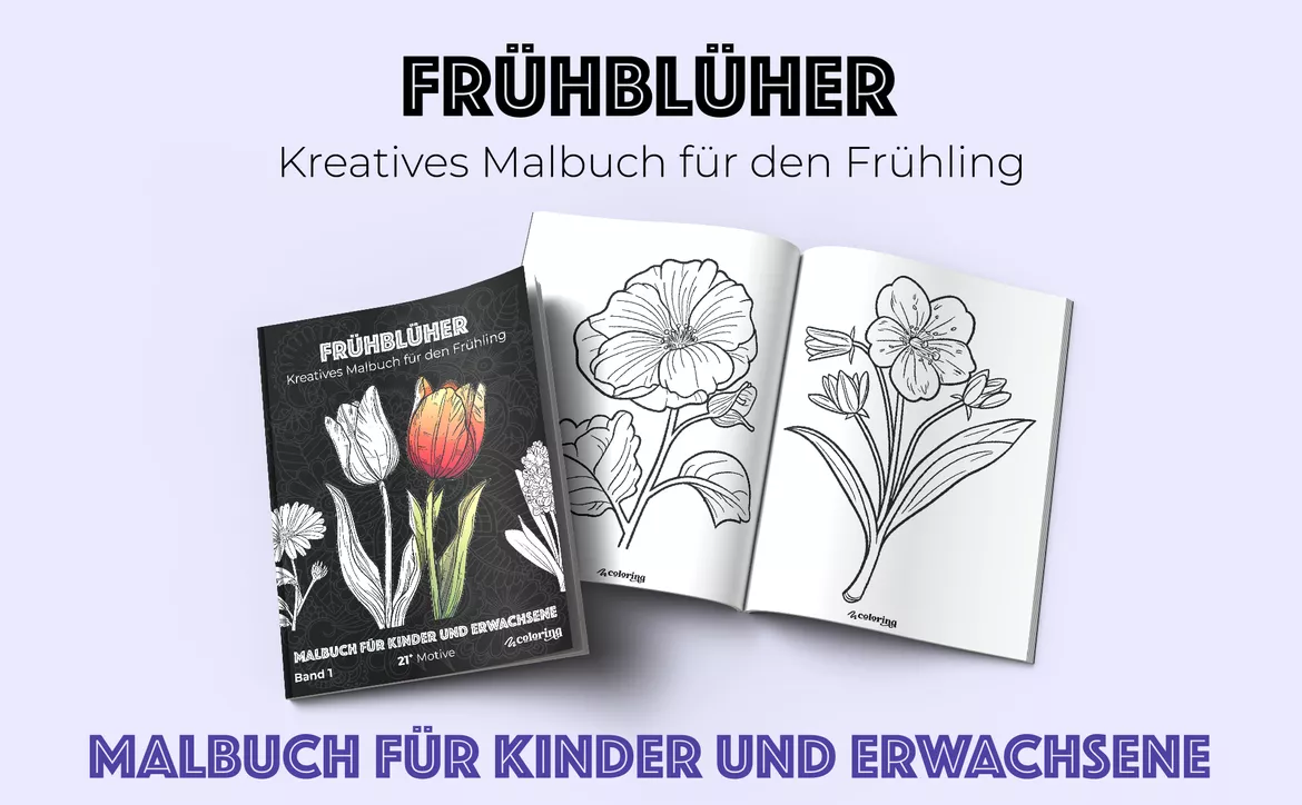 Bild in der Beschreibung des Unterrichtsmaterials Frühblüher ❂ Ausmalbilder (21 Malvorlagen) von colorinq #1