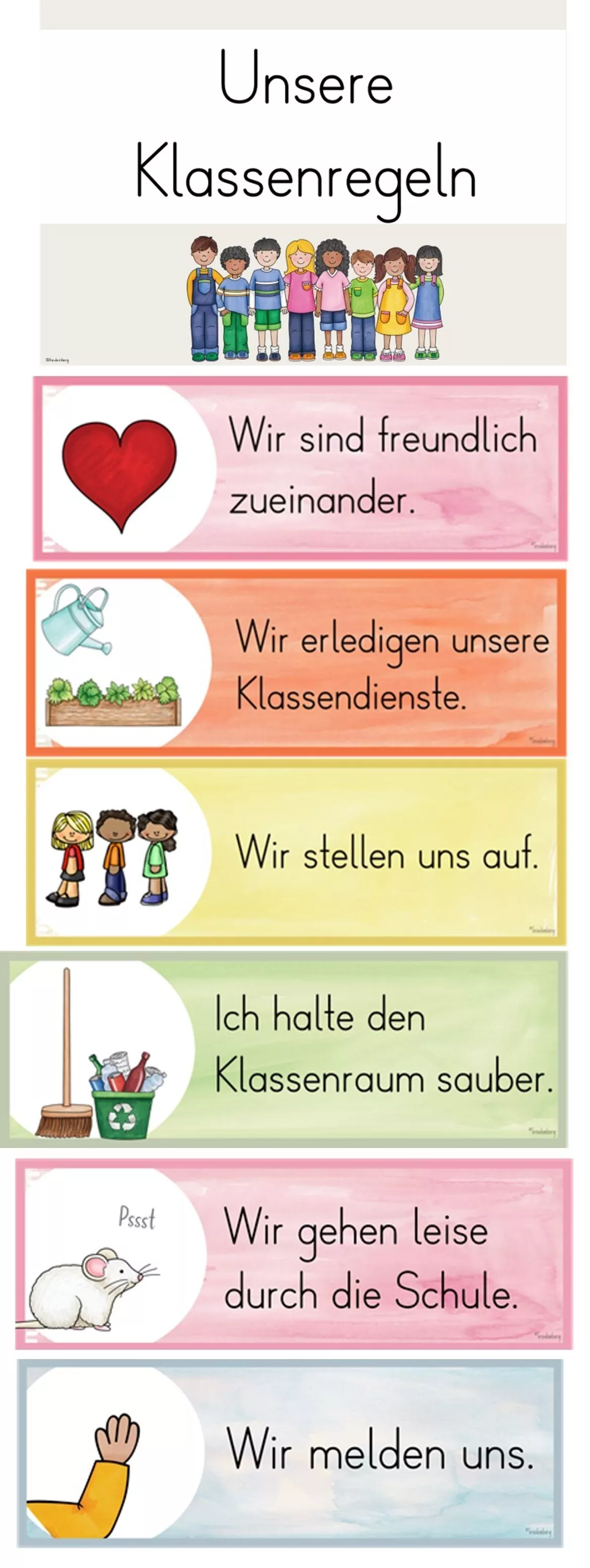 Bild in der Beschreibung des Unterrichtsmaterials Klassenregeln von FreuleinBerg #2
