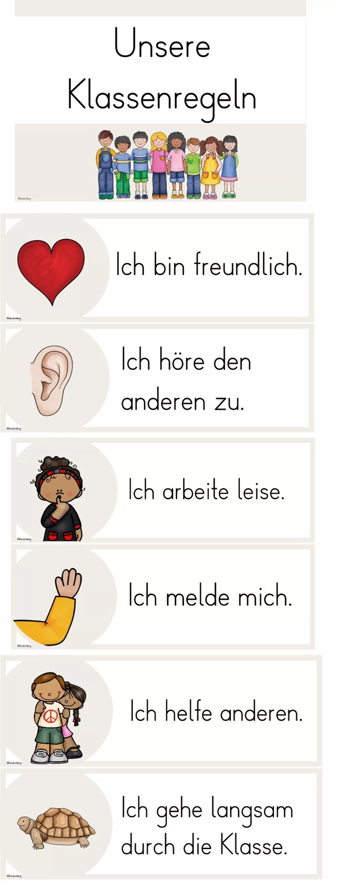 Bild in der Beschreibung des Unterrichtsmaterials Klassenregeln von FreuleinBerg #1