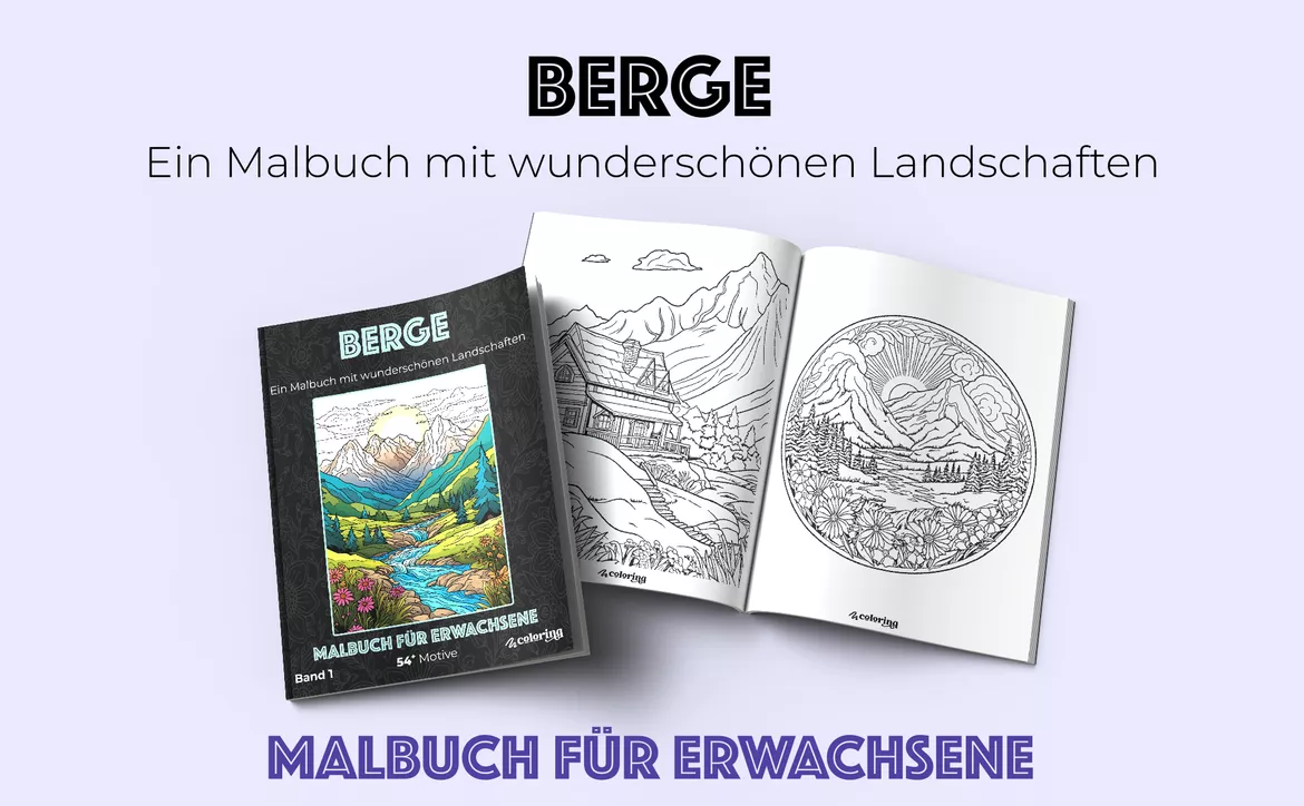 Bild in der Beschreibung des Unterrichtsmaterials Berge ❂ Ausmalbilder (54 Malvorlagen) von colorinq #1