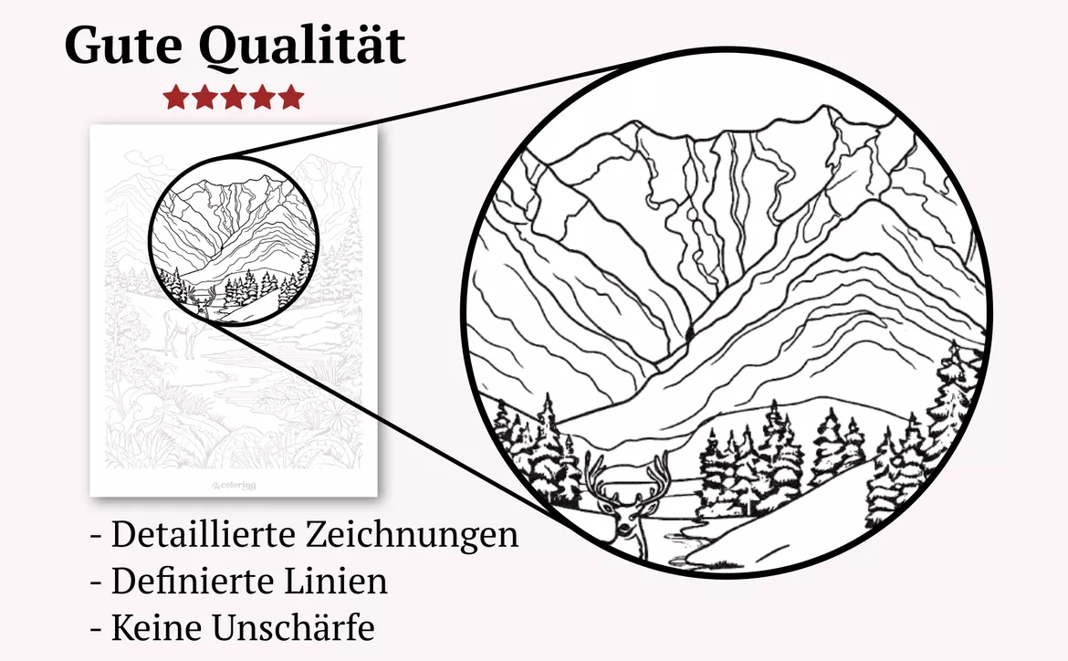 Bild in der Beschreibung des Unterrichtsmaterials Berge ❂ Ausmalbilder (54 Malvorlagen) von colorinq #4