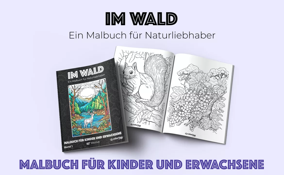 Bild in der Beschreibung des Unterrichtsmaterials Im Wald ❤ Ausmalbilder (51 Malvorlagen) - Malbuch von colorinq #1