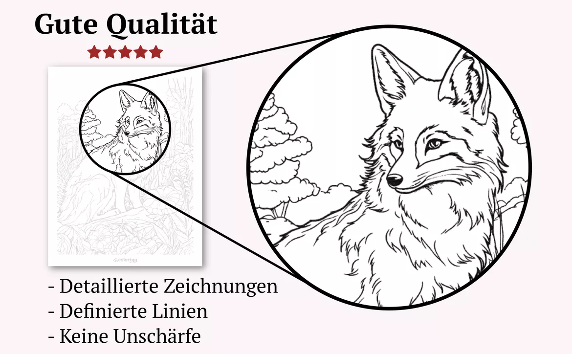 Bild in der Beschreibung des Unterrichtsmaterials Im Wald ❤ Ausmalbilder (51 Malvorlagen) - Malbuch von colorinq #4