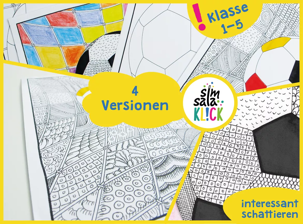 Bild in der Beschreibung des Unterrichtsmaterials Fußball Ausmalbild *differenziert* von simsalaKLICK #1