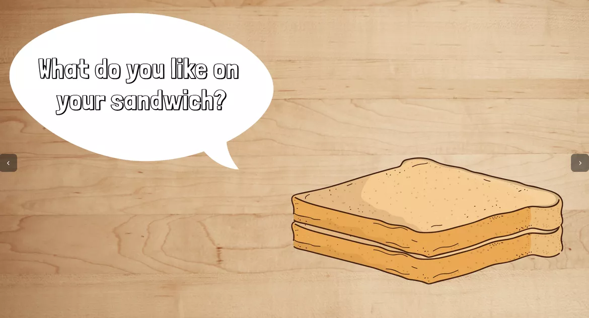 Bild in der Beschreibung des Unterrichtsmaterials Sandwich - interaktive Wortschatzübung ohne Zusatzmaterial! von cheat_sheet #1