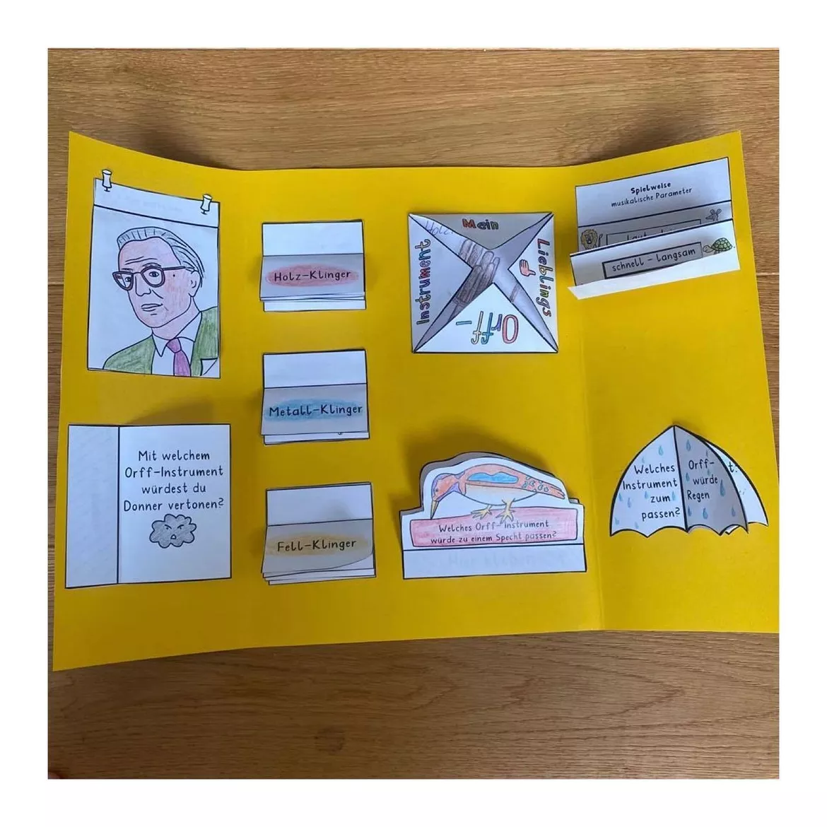 Bild in der Beschreibung des Unterrichtsmaterials Orff-Instrumente Lapbook, Orff - Instrumente, Musik Lapbook von Kreativ-Schwestern #1