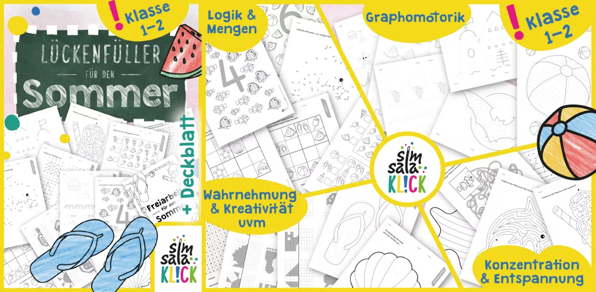 Bild in der Beschreibung des Unterrichtsmaterials wachsendes SOMMER-Spar-Paket für die Grundschule von simsalaKLICK #2