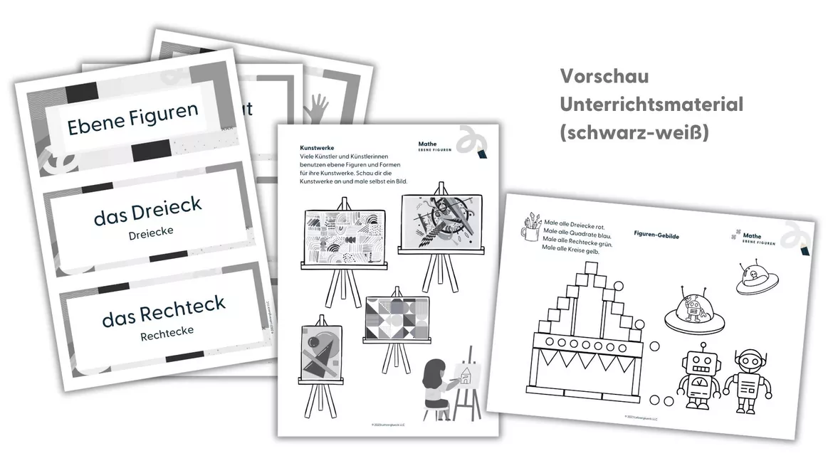 Bild in der Beschreibung des Unterrichtsmaterials Ebene Figuren erforschen (Unterrichtseinheit Geometrie) von Lehrerglück #3