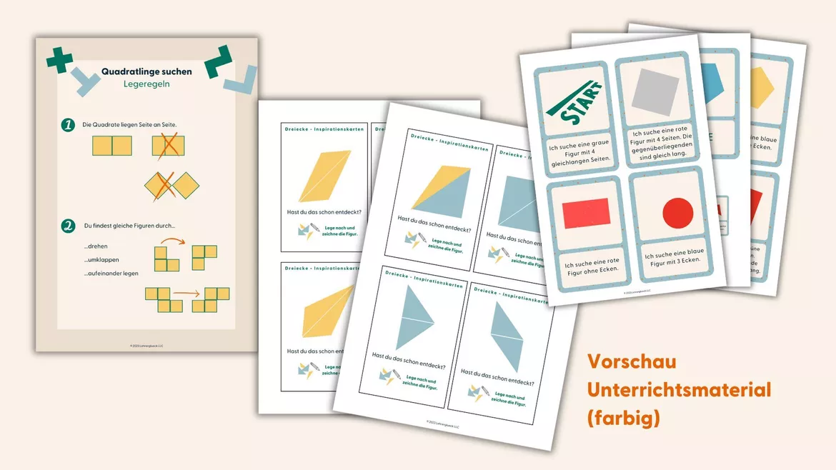 Bild in der Beschreibung des Unterrichtsmaterials Ebene Figuren erforschen (Unterrichtseinheit Geometrie) von Lehrerglück #2